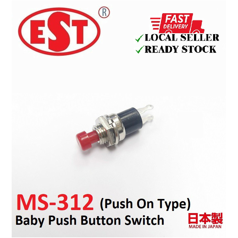 Original EST MS-312 Miniature Push Button Switch (Push On Type) - Japan ...