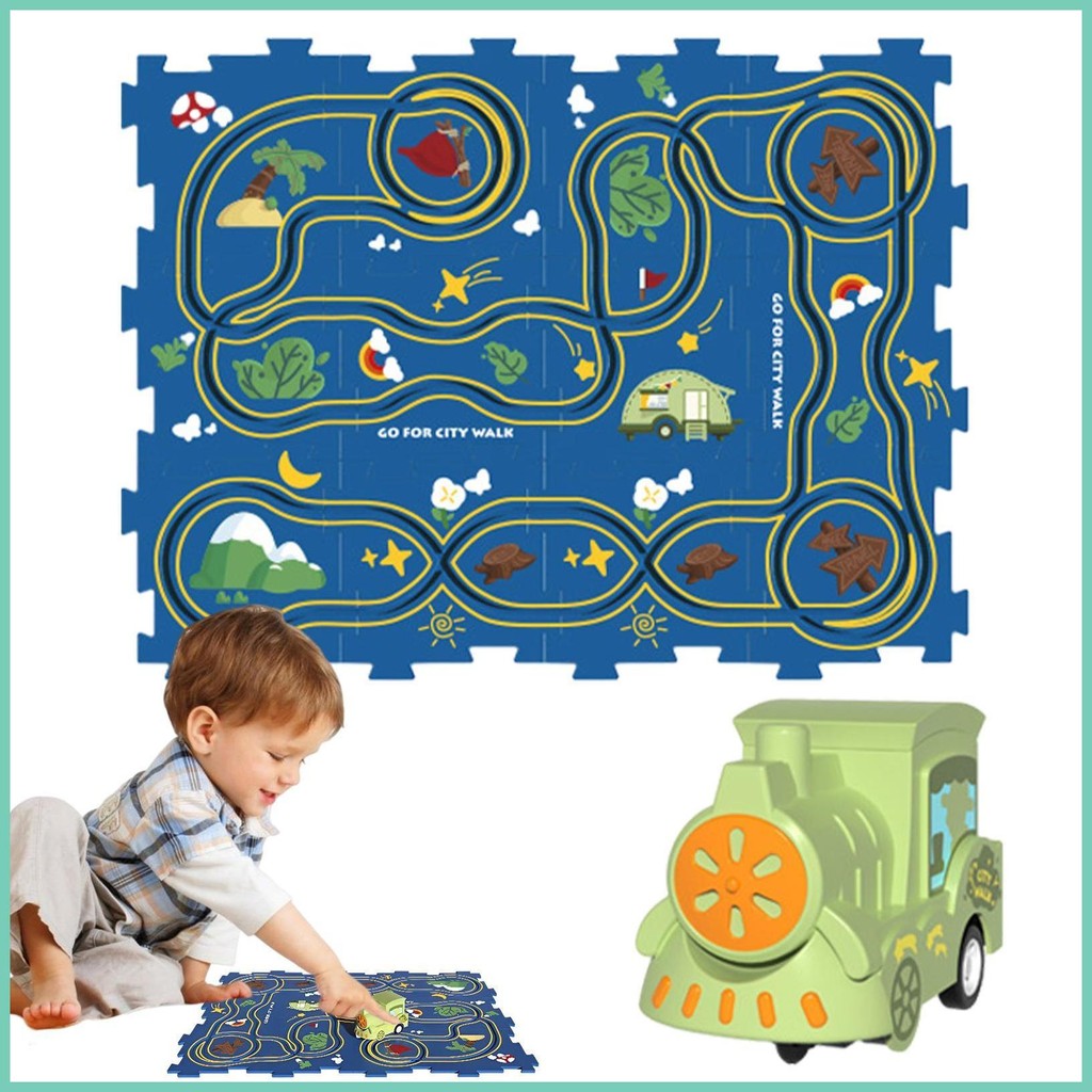 Puzzle Racer Kids Car Track Set Puzzle Board Puzzle Rail Car Puzzle ...