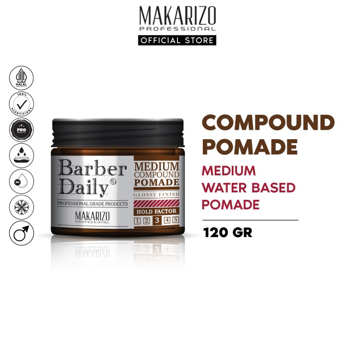 Limited!!! Makarizo Professional Barber Daily Medium Compound Pomade ...