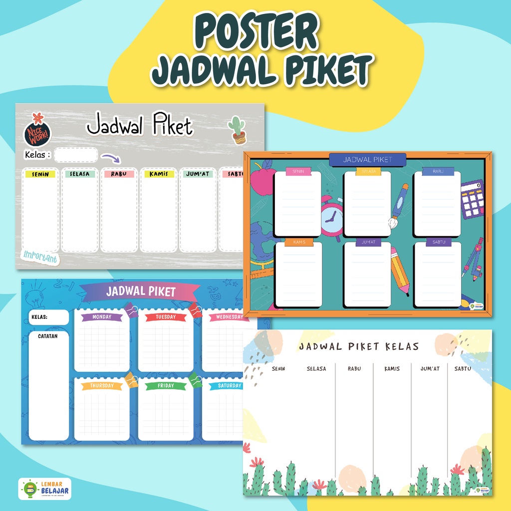 [DOUBLE Lamination] - Picket Schedule Poster - Class Picket Schedule ...