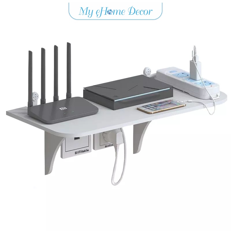 Wifi Router Shelf Modem Holder Tv Box Rack Wall Storage Dvd Player Space Saver Organizer Rak