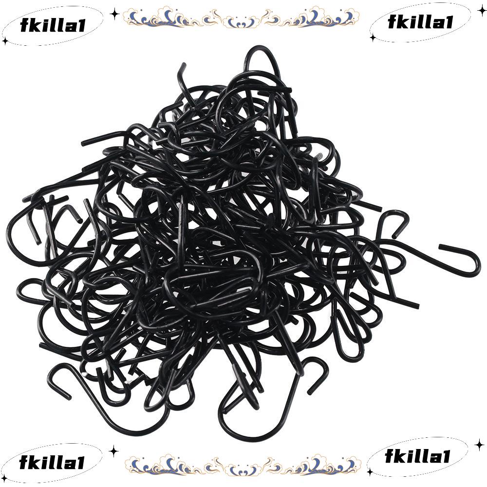 FKILA 120Pcs Hanging Hooks, Heavy Duty Metal S Hook, Practical Black 1