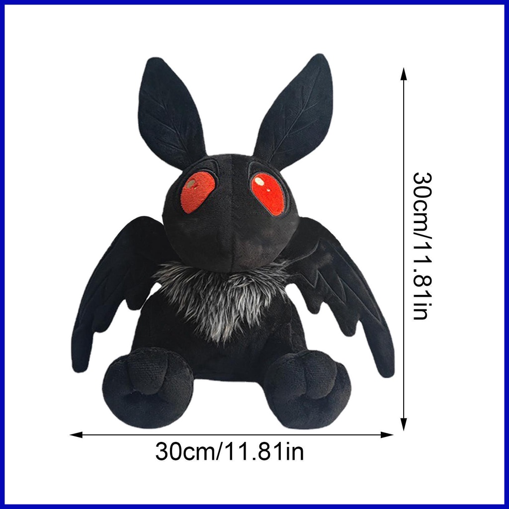 Cute Bat Stuffed Animal Mothman Fluffy Bat Throw Plush With Red Eyes ...