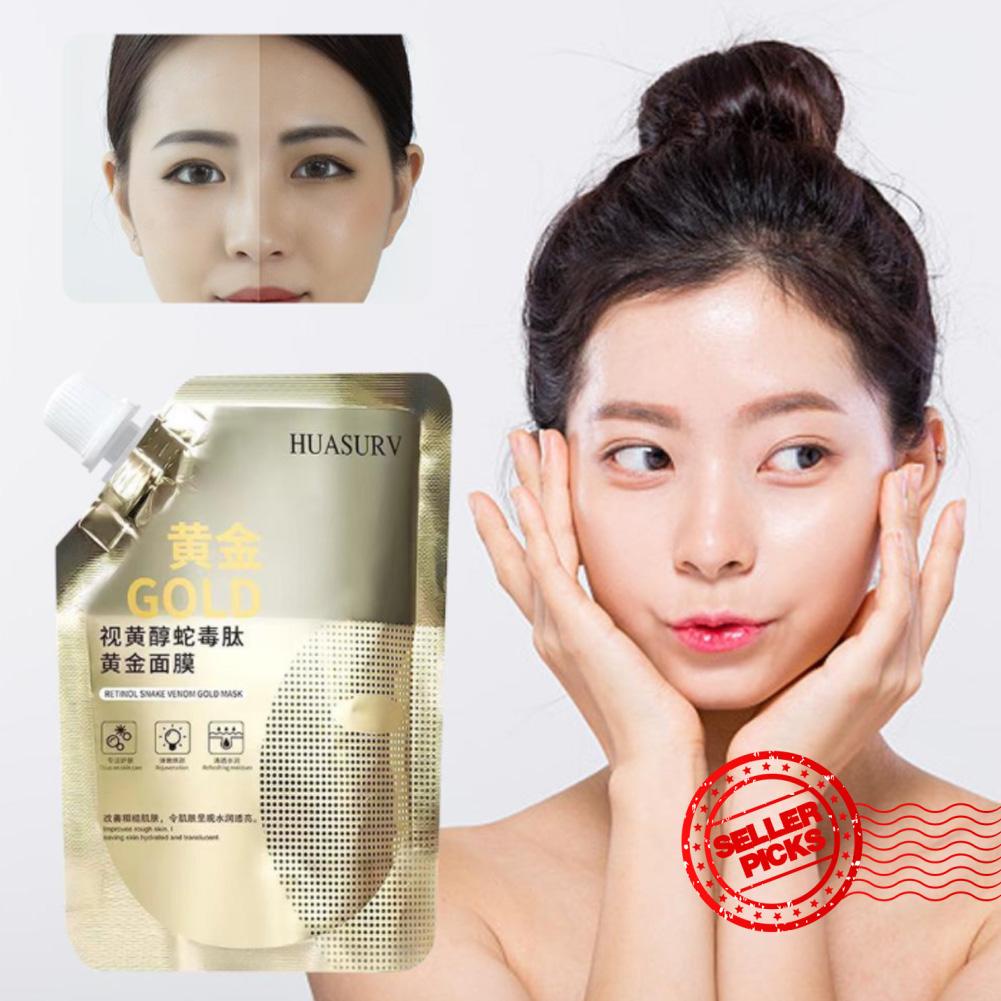 HUASURV 100g Retinol Gold Mask Cleansing Pores Face Off Tear Mask Mud