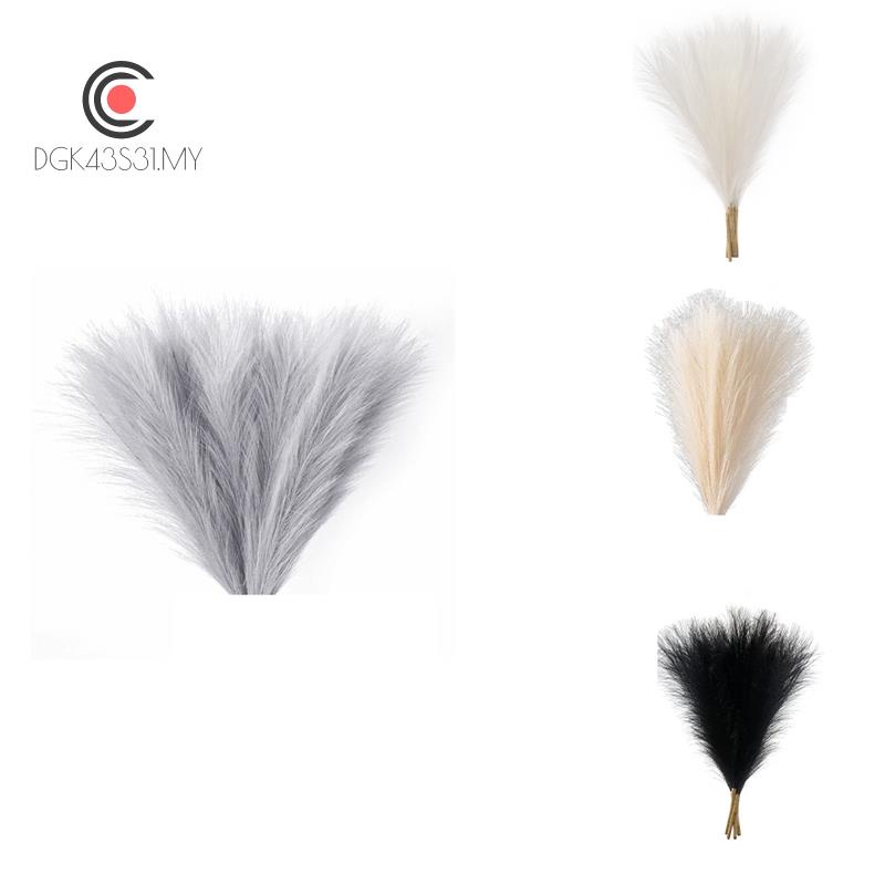 Faux Pampas Grass,18In/45Cm Artificial Pampas Grass Fluffy 5 Stem