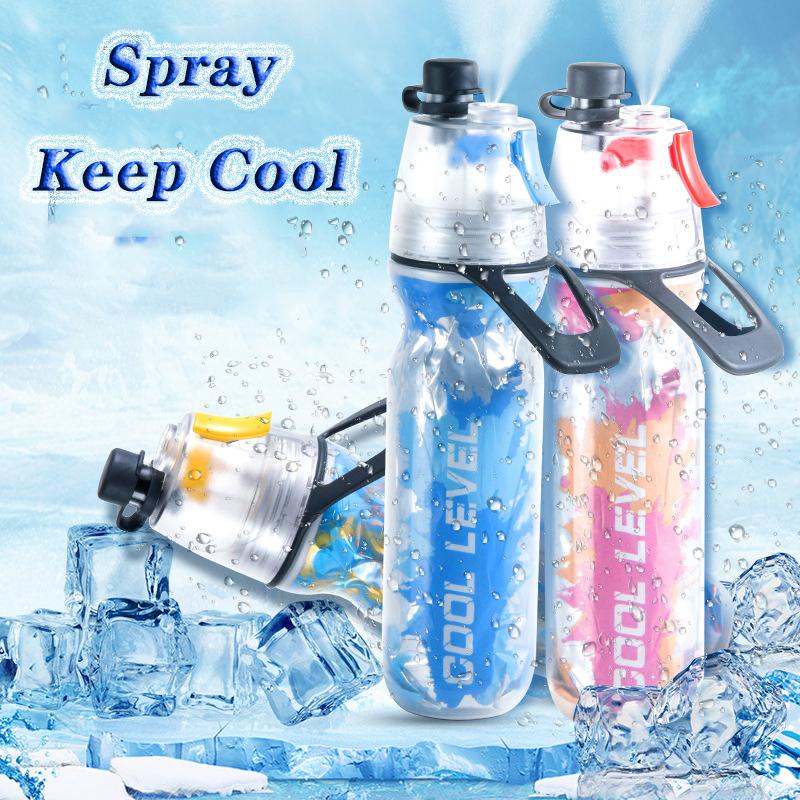 Pisuz Way 500ML Keep Cool Insulated Bike Sports Water Bottle Spray Mist
