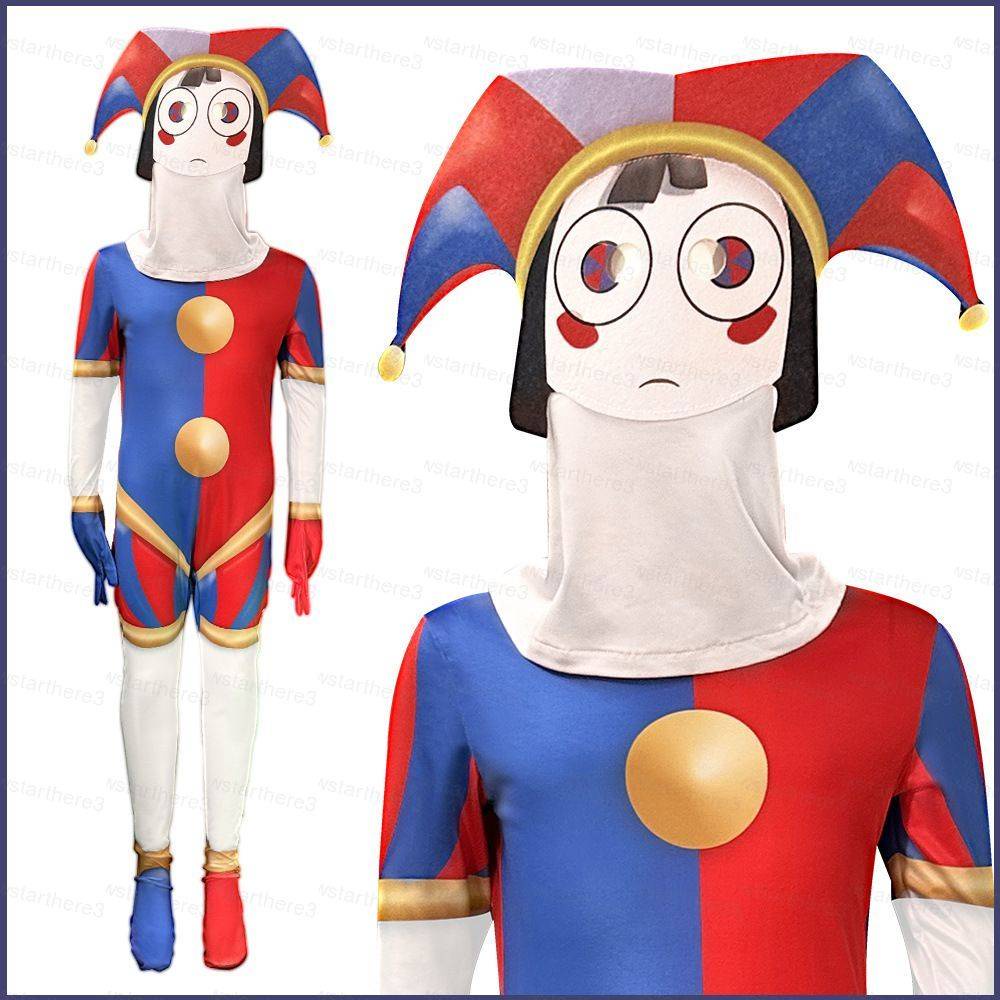 YE THE AMAZING DIGITAL CIRCUS Pomni Cosplay Costume Halloween Party ...