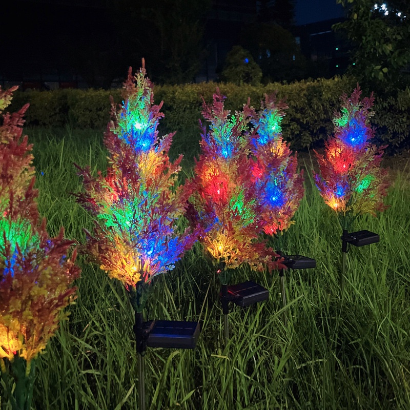 Hot Sale Solar Cypress Christmas Tree Festival Decorative Lights Cross