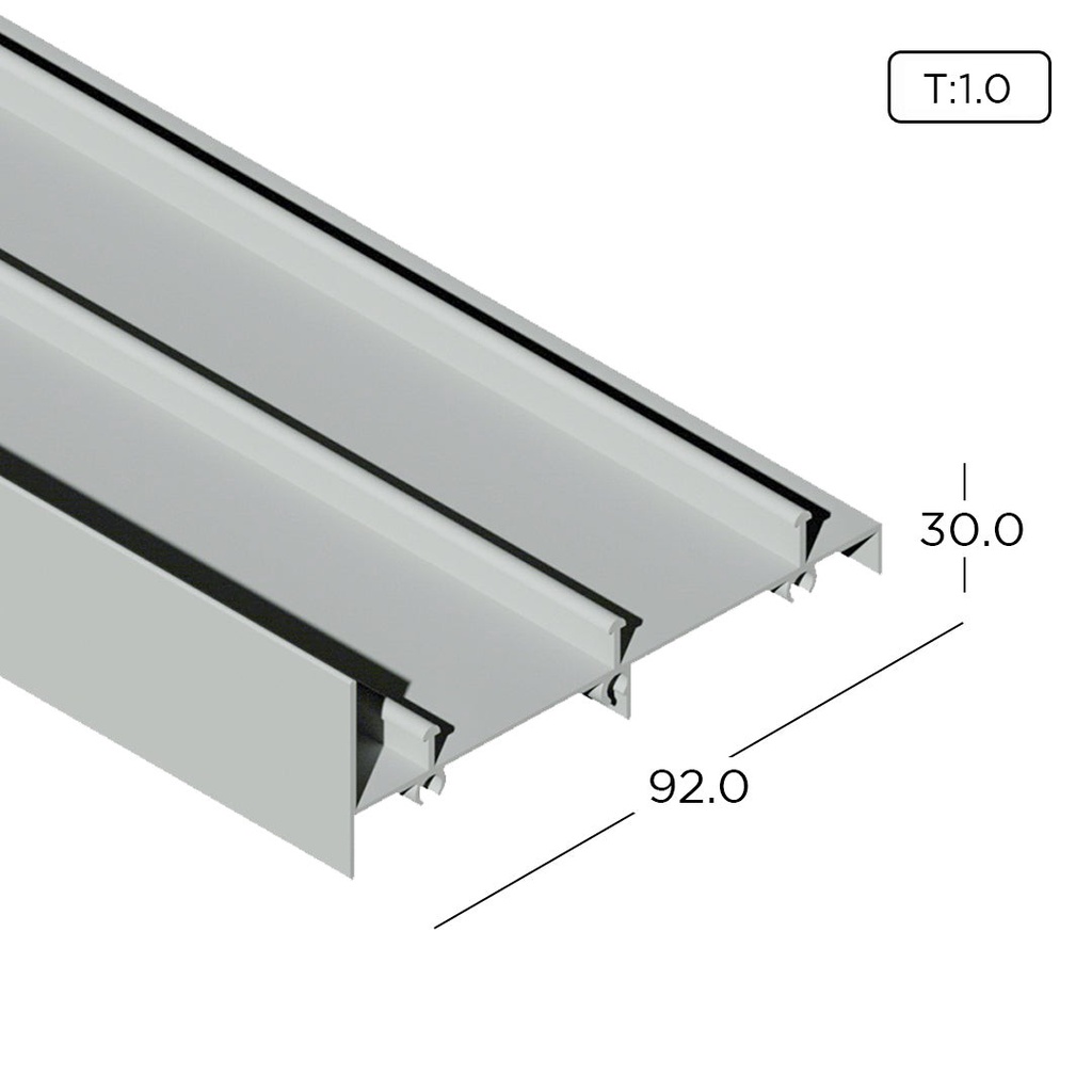 Aluminium Extrusion 3T Bottom Track (Economy Sliding Window) Profile ...