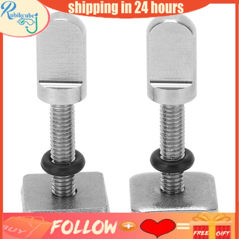 Rubikcube 2Pcs Stainless Steel Fin Screw Plate Plug In Hand Tightening