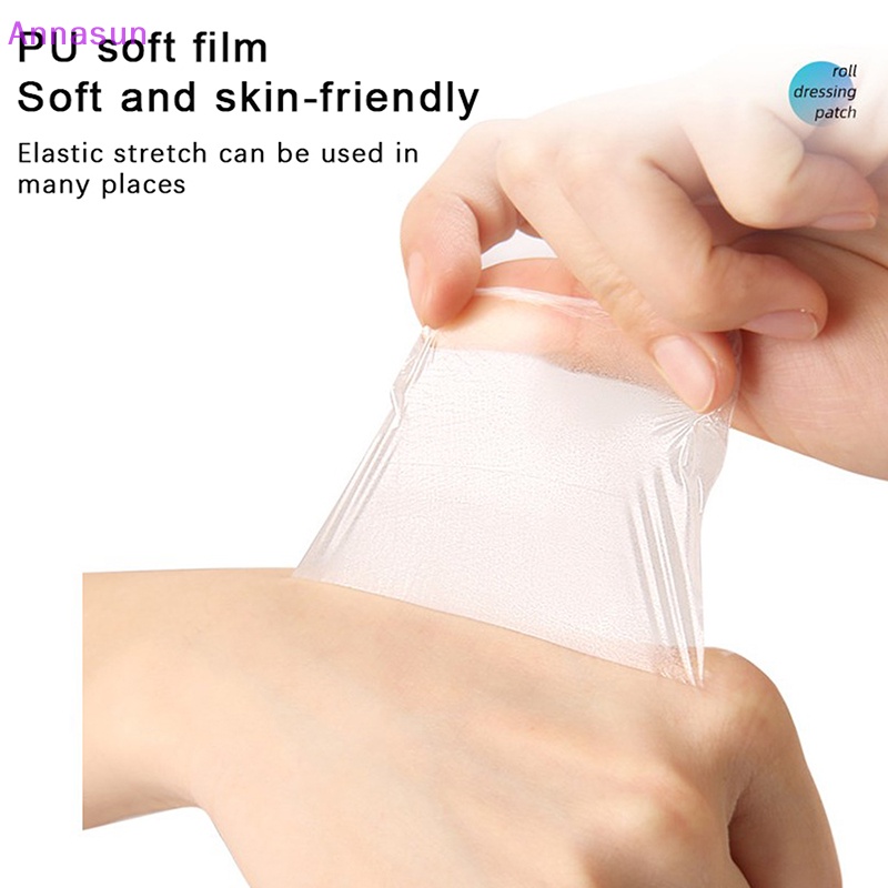 Annasun 10 Sheets Waterproof Transparent Tape PU Film Adhesive Plaster