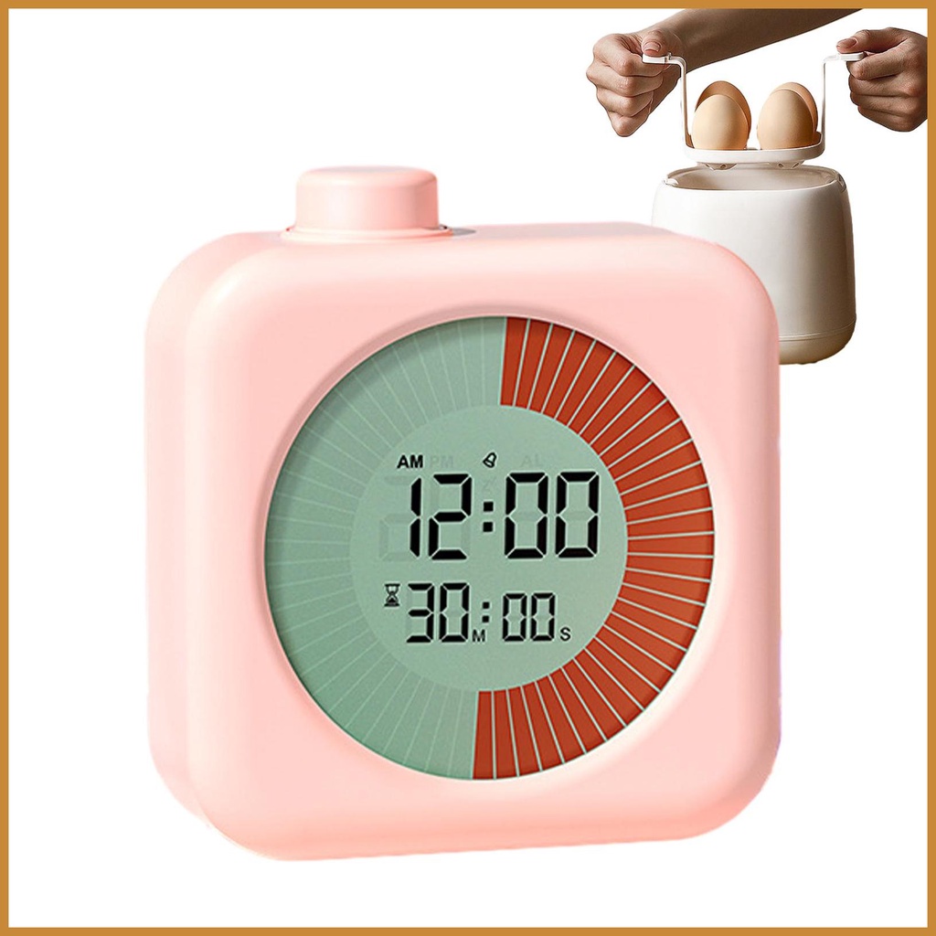 Visual Analog Timer Noiseless Countdown Alarm Clock Battery Operated