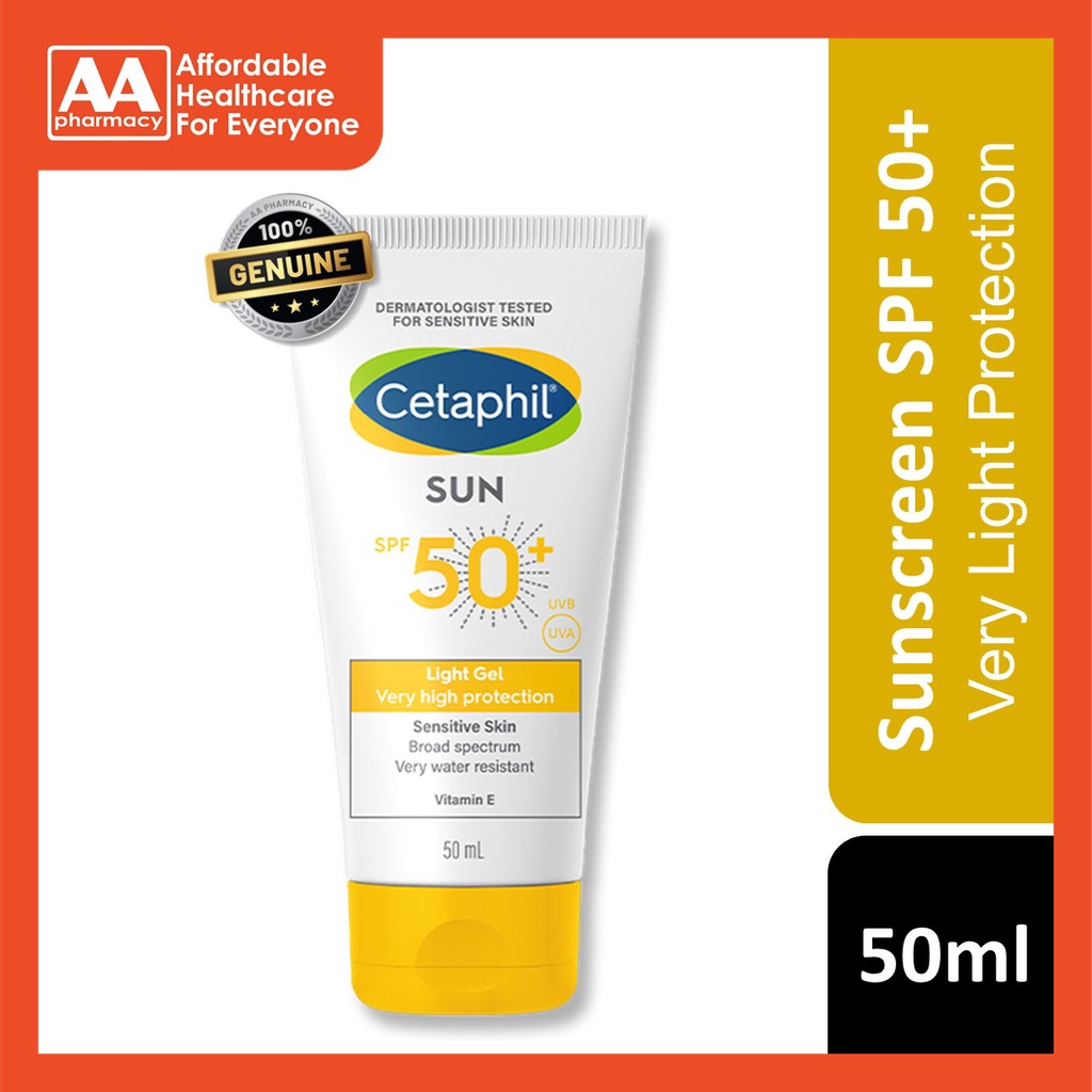 Cetaphil Sun SPF 50+ Light Gel 50mL | Shopee Malaysia