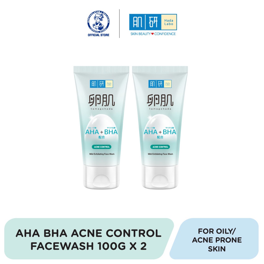 Hada Labo AHA/BHA Face Wash Acne Control (130g x 2) Shopee Malaysia