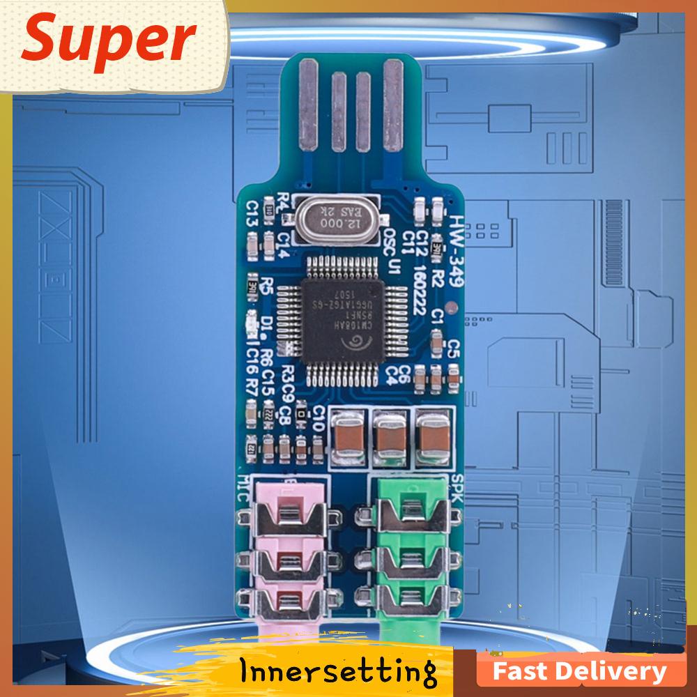 [innersetting.my] CM108 External Sound Card Chip Board 3.5mm Headphone ...
