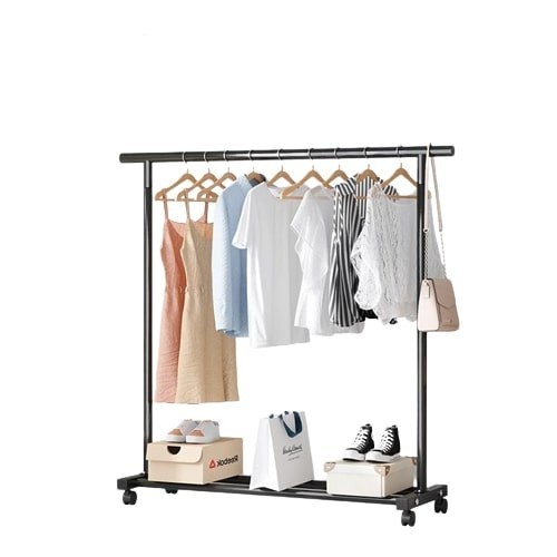 Simple Coat Rack Hanger Floor Bedroom Home Bedroom Clothes Rack Mobile ...