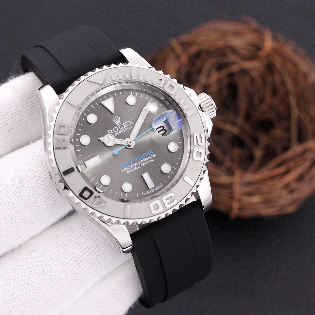 Rolex Temperament Elegant Luxury Gray Dial Yacht-Master Fashion Soft ...
