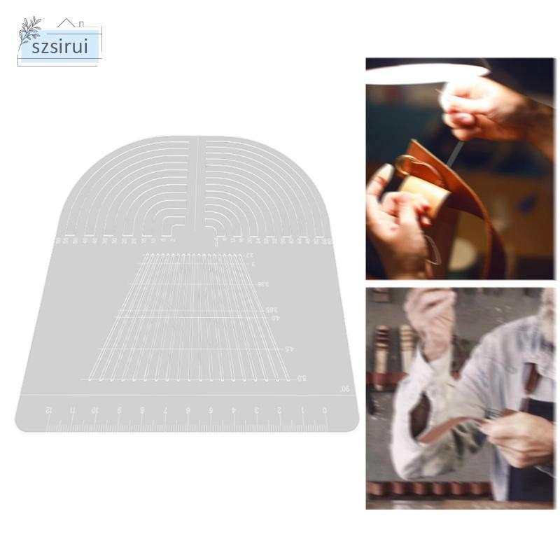 [szsirui] Leather Round Corner Ruler Guide Positioning Tool DIY Wallet ...