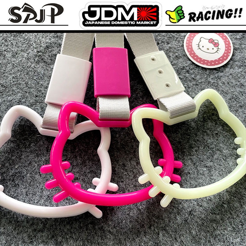 Tsurikawa JDM Ring Hello Kitty Handle Hand Strap Loops Bumper Bus Car ...