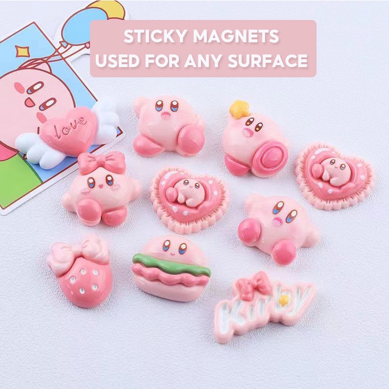 cute Pink sticky Magnets Fridge Ceramic (used for any surface) | Shopee ...