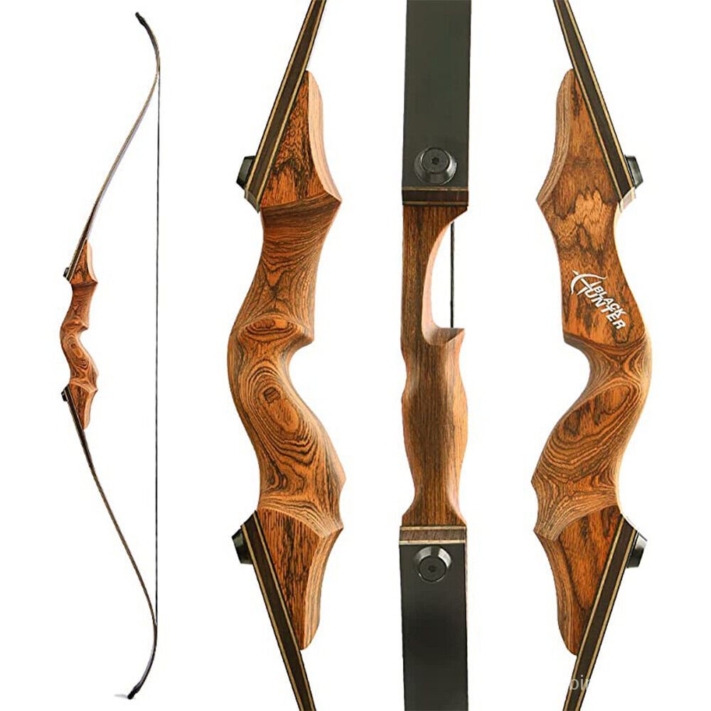 Ameyxgs 60 inch recurve bow 20-60lbs Takedown bow archery black Hunter ...