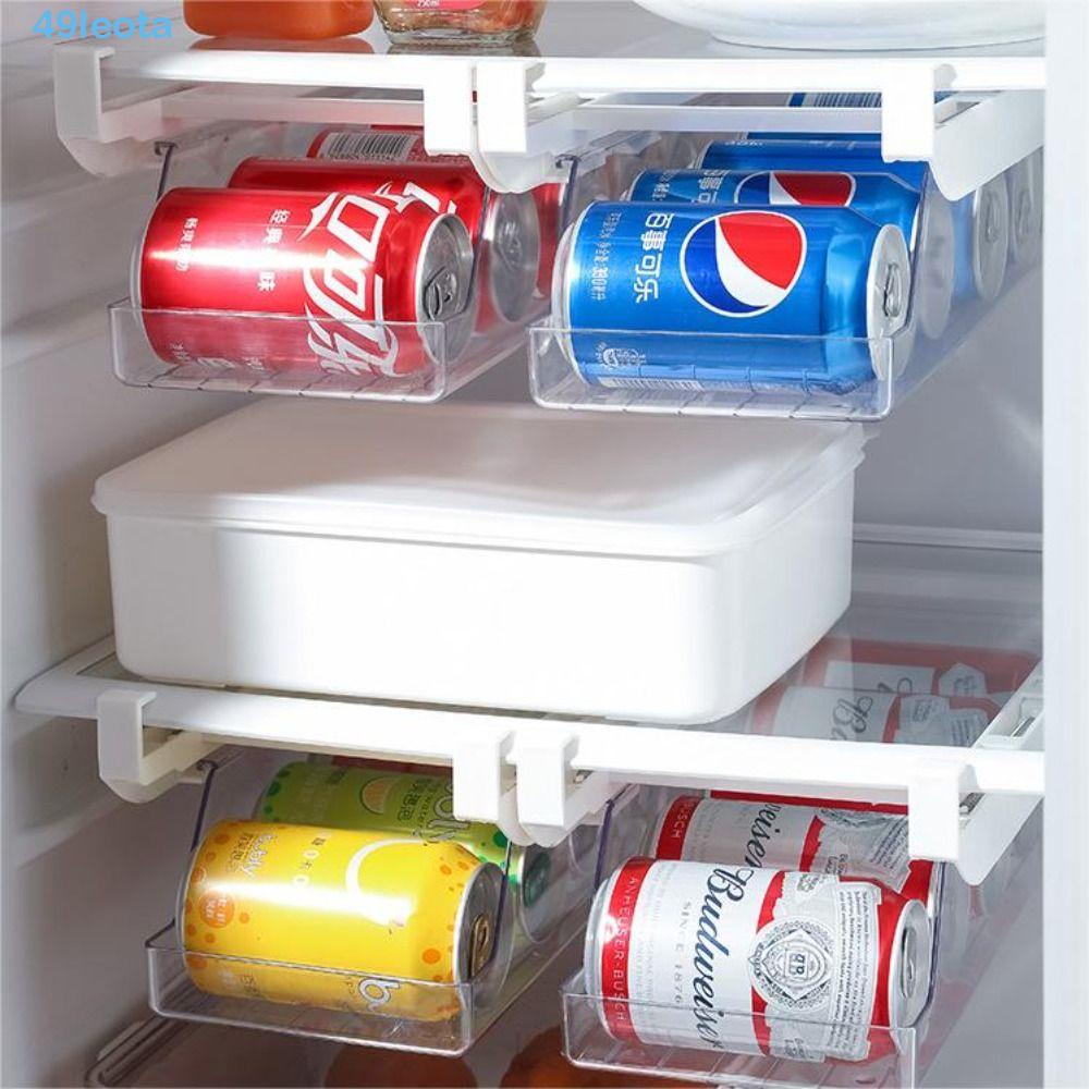 LEOTA Refrigerator Drawer Box, Plastic Clear Hanging Fridge Organizer