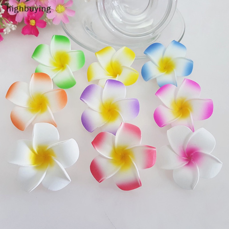 HBMY Summer Plumeria Flower Hair Clips For Women Girls Cute Hairpins Egg Flower Barrettes