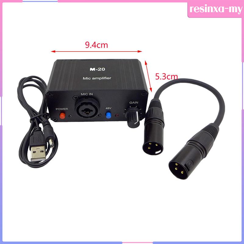 [ResinxaMY] Microphone Preamp Microphone Amplifier Male to Male Audio