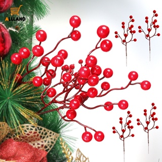 Red Waterproof Holly Berry Stems with 35 Lifelike Berries | 19-Inch |  Festive Holiday Decor | Trees, Wreaths, & Garlands | Christmas Berries |  Home 