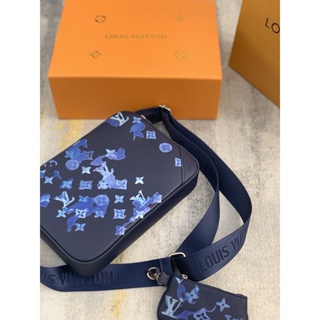 Louis Vuitton Trio Messenger Color Shoulder Bag Monogram Blue M57840  men's bag