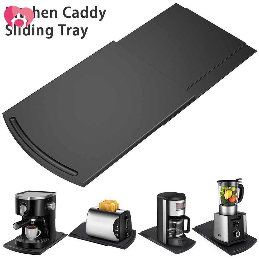 Kitchen Caddy Sliding Tray Sliding Coffee Maker Tray Mat ABS Base