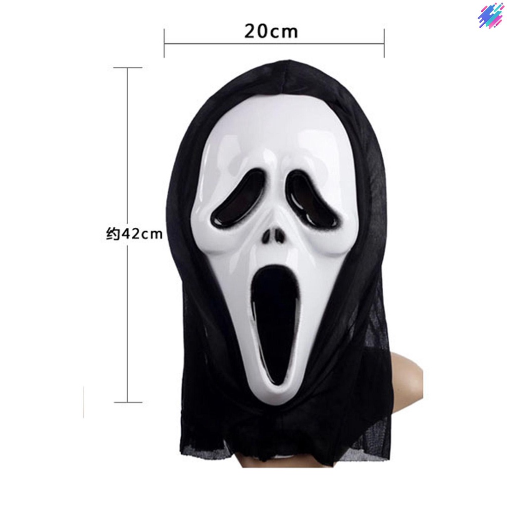 Halloween Scream Skull Mask Vintage Wraparound Ghost Face Mask Easy to ...