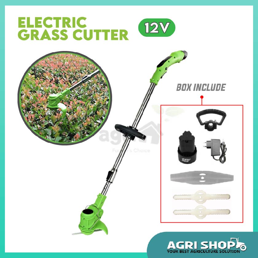 12V Electric Grass Cutter Cordless String Trimmer Garden Lawn