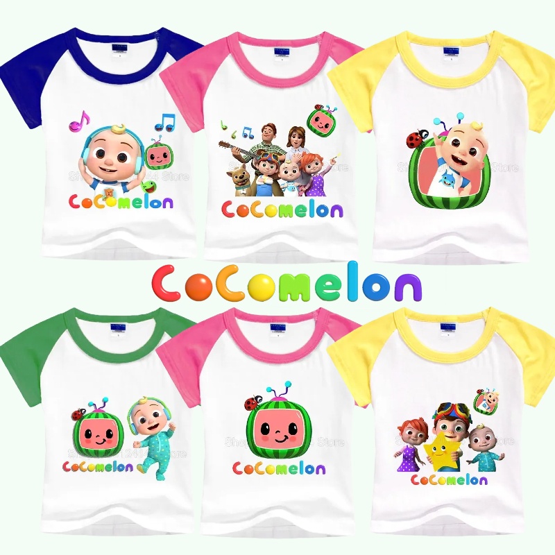 Spot Goods 】 Cocomelon Children's T-shirt Boys and Girls Raglan Short ...