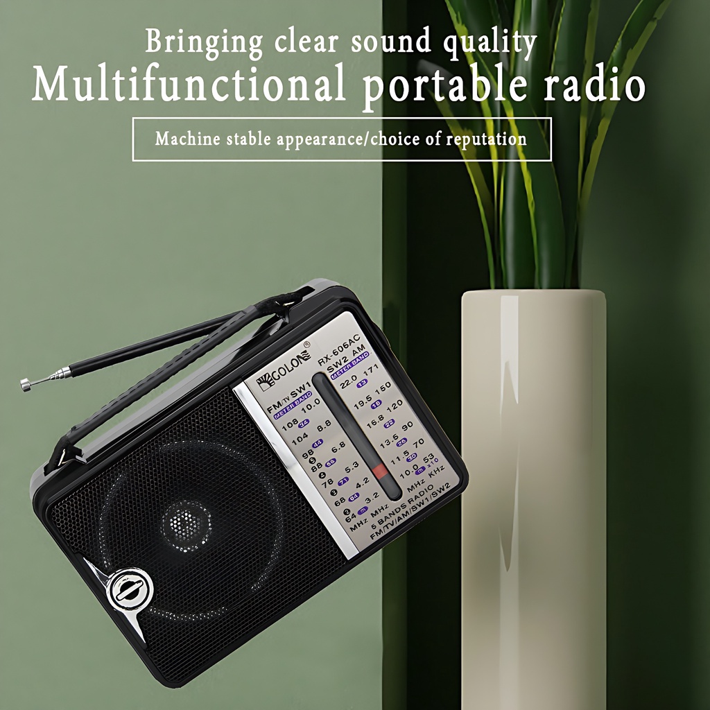 Radio Portatile A 9 Bande | AM/FM/SW1~SW7 Con Altoparlante Potente, Per Emergenze E Viaggi