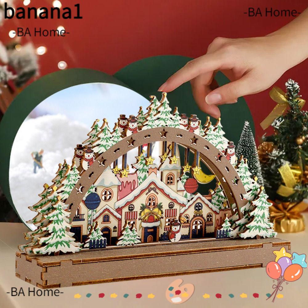 BA Christmas Tree House, Gifts Window Decorations Christmas Village