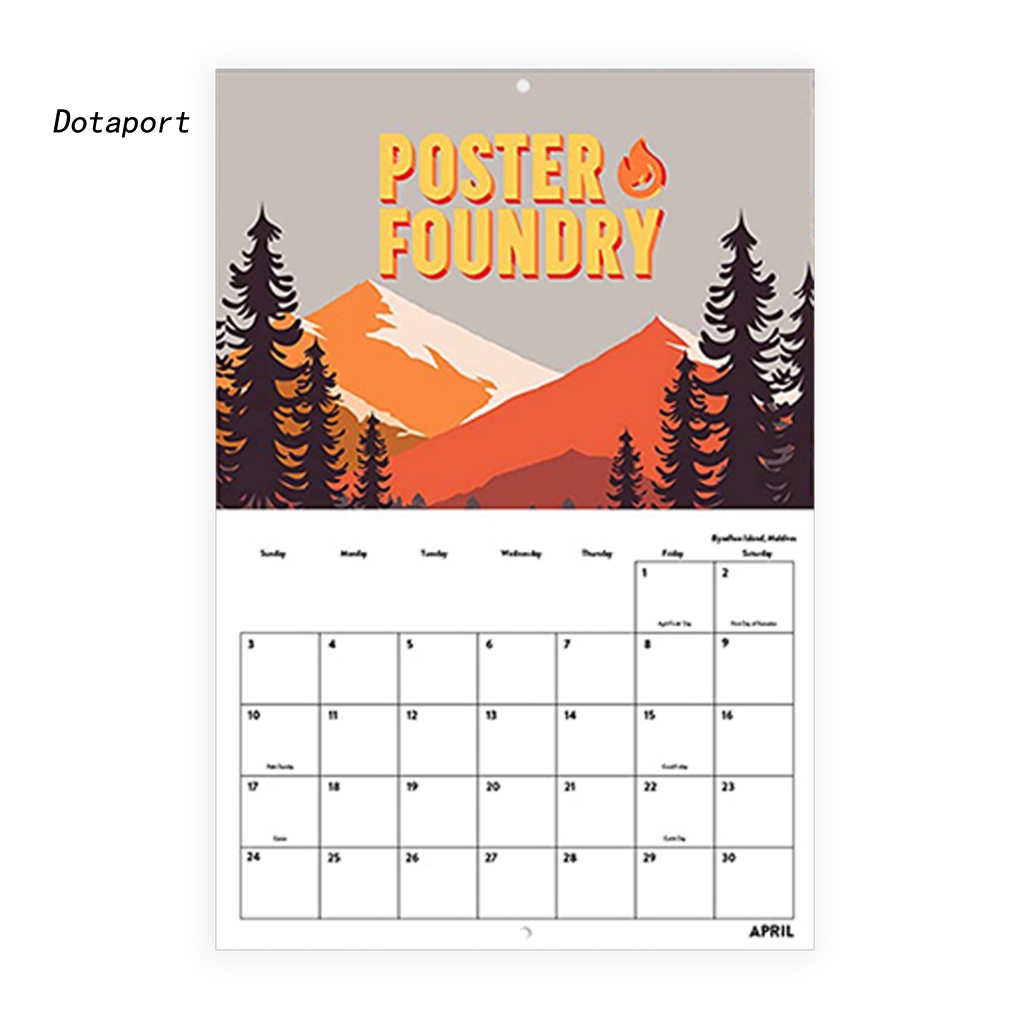 KDDT New Year Cattle Calendar Funny Highland Cow Calendar 2024