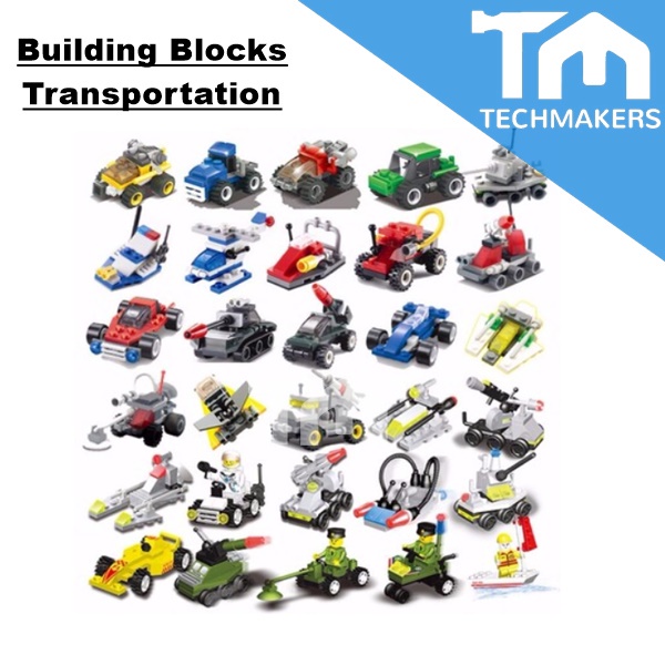 Building Block Toys Car Truck Motorcycle Toy Vehicle for Kid Boy Girl School Holiday Gift Building Block (Random Pick)