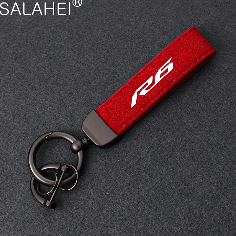 Motorcycle Keychain Holder Keyring Key Chains Suede Leather Gifts Key ...