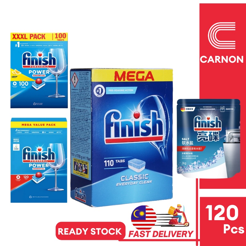 FINISH Dishwasher Powder Concentrate Tablet Powerball Cleaning