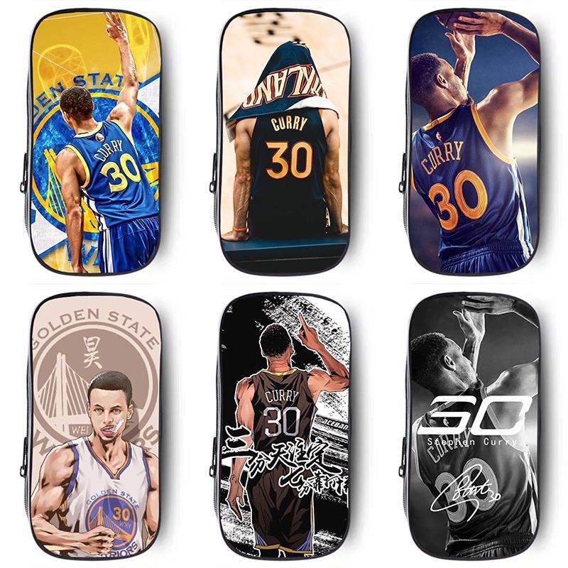 Nba Pencil Case Curry Warriors NBA Basketball Stationery Bag Simple