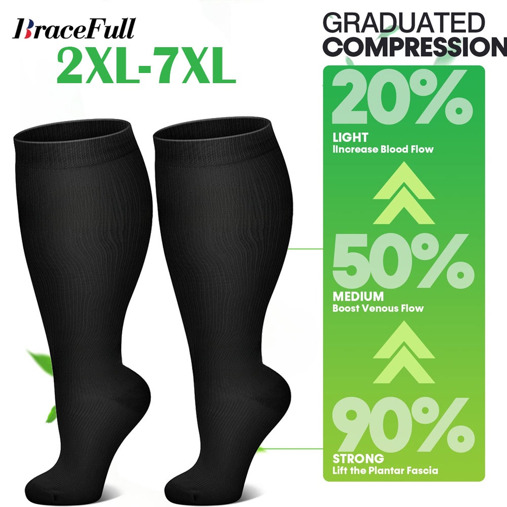 Medical Compression Socks 20-30 MmHg - 3 Pair Pack For Men & Women Circulation Support