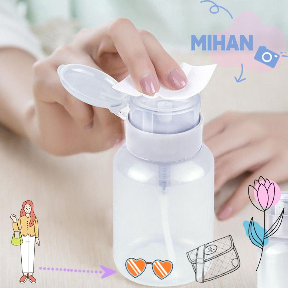 MIHAN 200mL Pump Dispenser Container Manicure Liquid 200mL Woman Empty ...