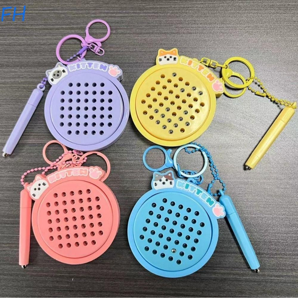 FENGHA Magnetic Drawing Board Keyring, Kitten DIY Mini Funny Keychain ...