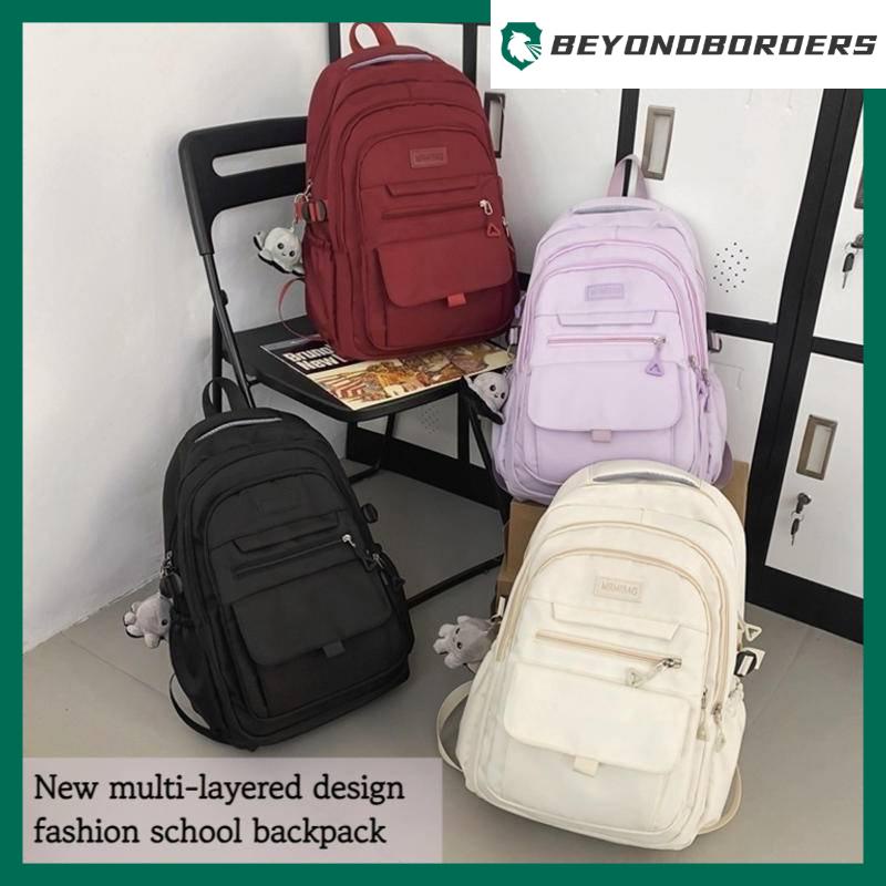 New Fashion School Backpack for Girls Large Capacity, MultiLayered Design, Ideal for Middle