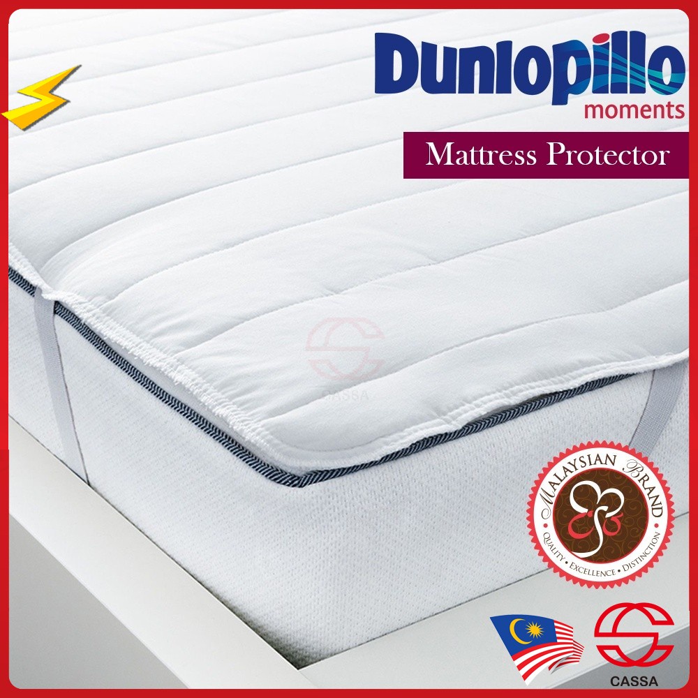 Dunlopillo King / Queen / Super Single / Single Washable Mattress Quilted Fitted Protector (4
