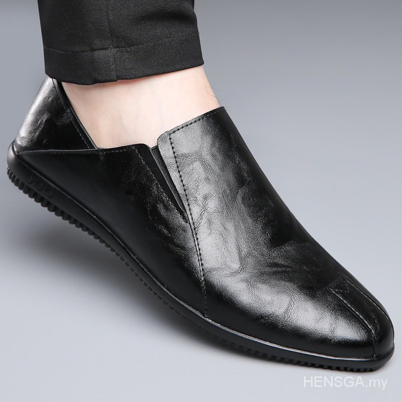Summer Leather Shoes Soft Leather Men's Shoes Soft Sole Men's Business Casual Shoes OnePedal