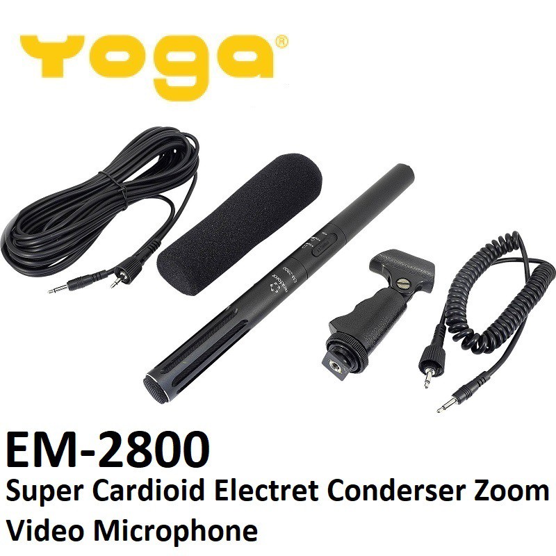 YOGA EM2800 Super Zoom Vidmike Zoom Video Microphone/ Super Cardioid Electret Conderser Zoom