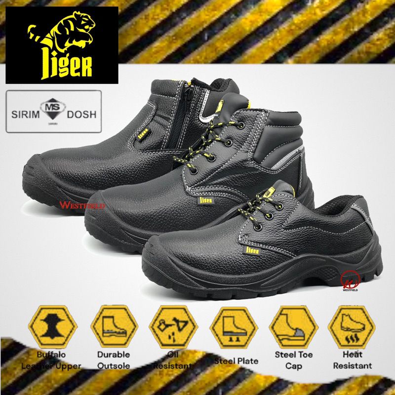 Liger Men’s Signature Heavy Duty Safety Boot Shoe ( LG-66 ) Plus Size ...