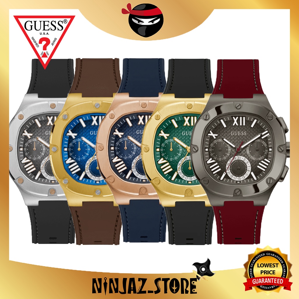Guess Orologio Analogico Uomo GW0571G2 - Modello Headline, Quadrante Blu, Cinturino In Acciaio, 42mm - 5